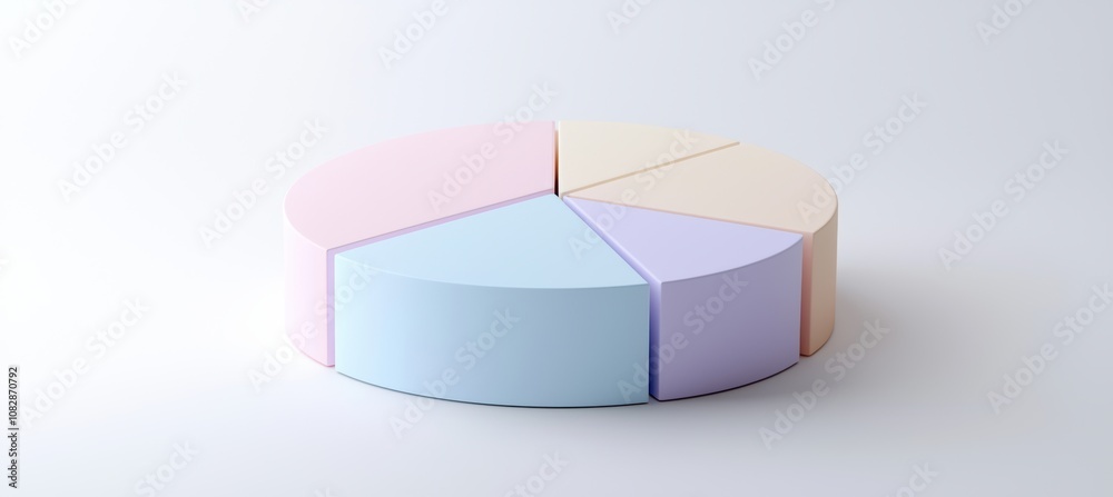 Obraz premium Global R&D Spending Distribution 2024 Pastel Pie Chart Visualization for Reports and Presentations