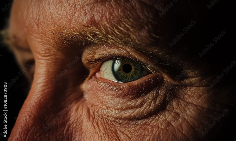 Captivating Close-Up of an Intense Gaze Revealing Depth and Character Captivating Close-Up of an Intense Gaze Revealing Depth and Character