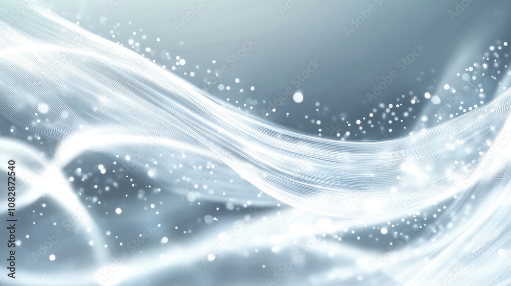 Line art illustration of dynamic digital light streaks Abstract motion background featuring computer generated white light dots and fluid movement Line art illustration of dynamic digital light streaks Abstract motion background featuring computer generated white light dots and fluid movement