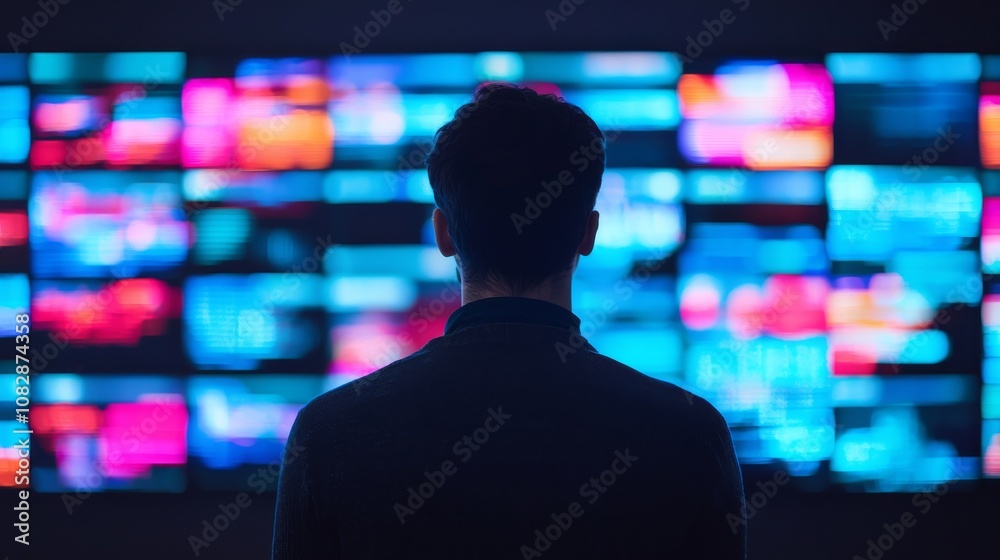 Exploring digital interfaces a person analyzing data visualizations in a modern technology environment Exploring digital interfaces a person analyzing data visualizations in a modern technology environment