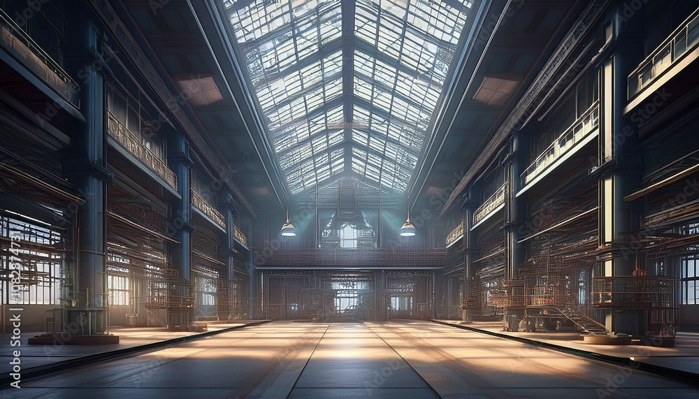 interior of a modern warehouse interior of a modern warehouse