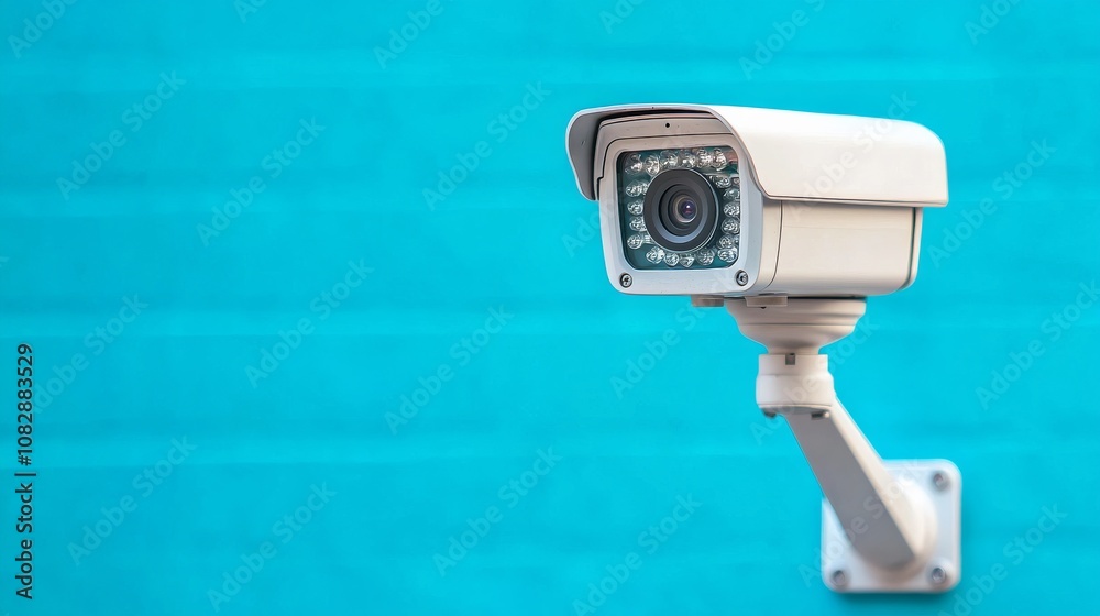 Advanced outdoor surveillance camera technology urban setting security equipment bright environment close-up view concept of peaceful monitoring Advanced outdoor surveillance camera technology urban setting security equipment bright environment close-up view concept of peaceful monitoring