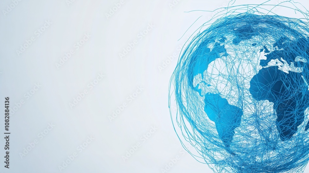 Global communications disruption illustration depicting a world map with broken connections, symbolizing the impact of severed networks on international collaboration and information exchange. Global communications disruption illustration depicting a world map with broken connections, symbolizing the impact of severed networks on international collaboration and information exchange.