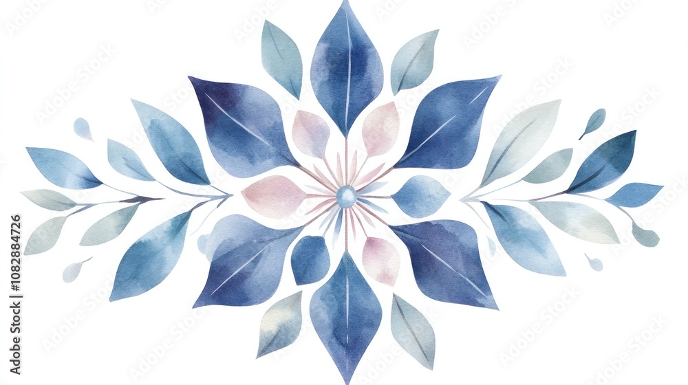 Obraz premium Intricate snowflake with symmetrical patterns. Seasonal decorations