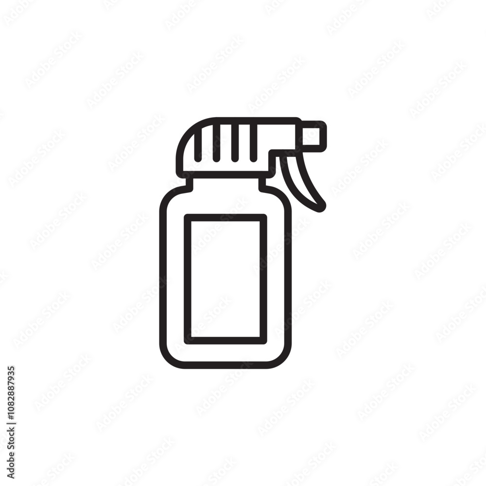 Cleaning Spray thin line vector icon. Cleaning Spray thin line vector icon.
