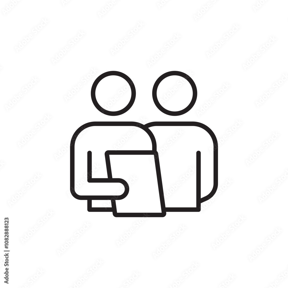 Consulting thin line vector icon. Consulting thin line vector icon.