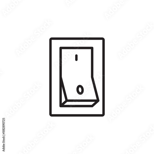 Electric Switch thin line vector icon.