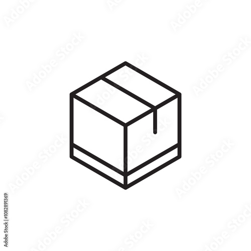 Boxes thin line vector icon.