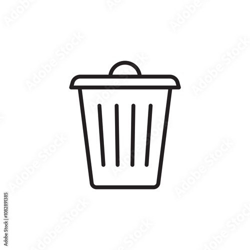 Delete thin line vector icon.