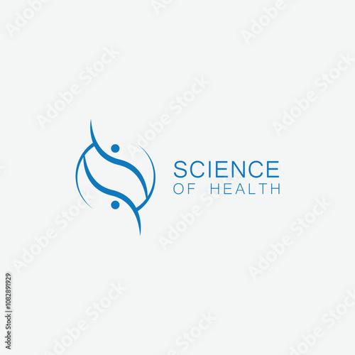 Abstract People Care Logo. Human Icon with Circular Two Hands Symbol. Flat Vector Logo Design Template Element.
