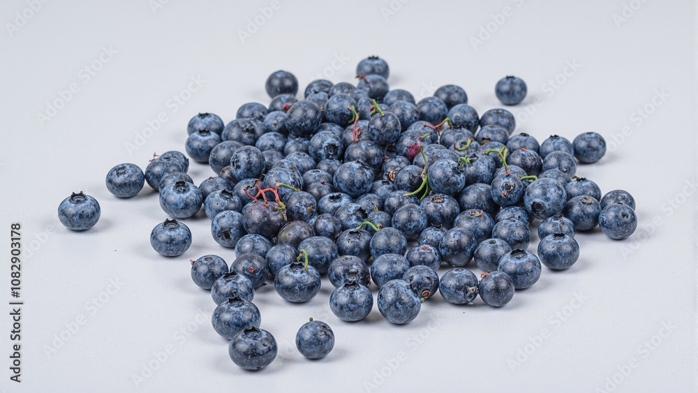 Fresh blueberries on light gray surface vibrant and natural Fresh blueberries on light gray surface vibrant and natural