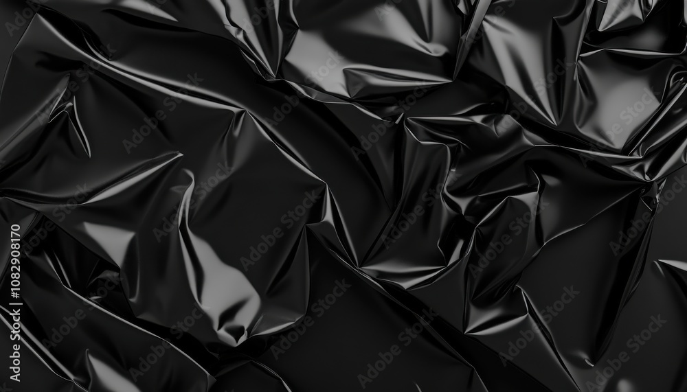 Black plastic wrap texture background Black plastic wrap texture background