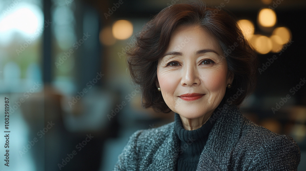 business photo of beautiful elderly Asian woman business photo of beautiful elderly Asian woman