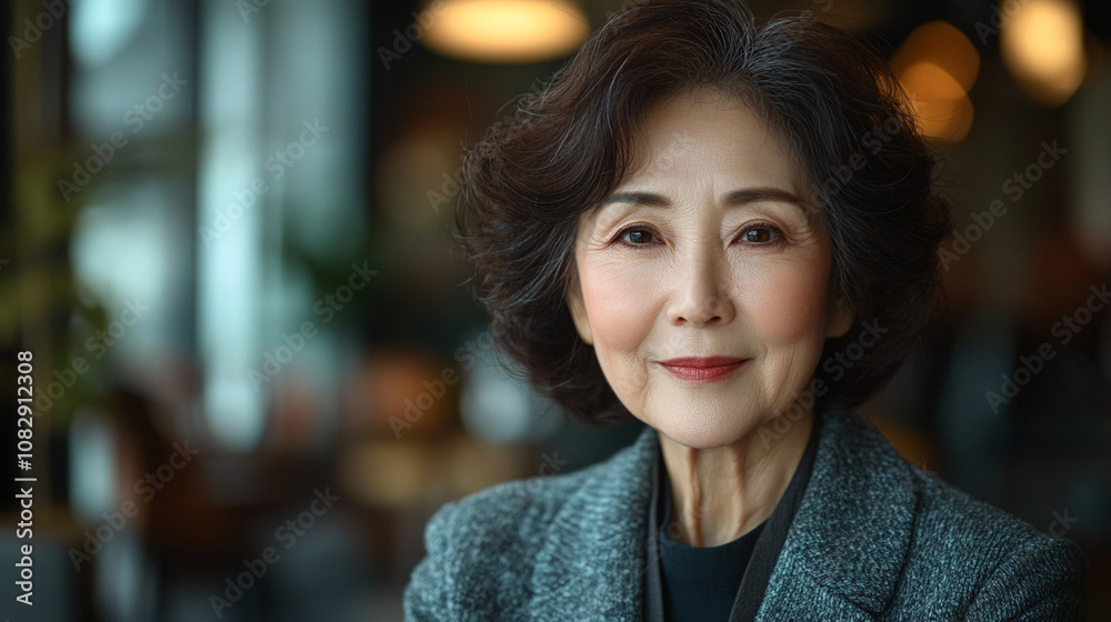 business photo of beautiful elderly Asian woman business photo of beautiful elderly Asian woman
