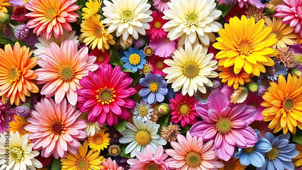 A beautiful and vibrant spring floral pattern with a mix of colorful blooms, vibrant colors, colorful petals A beautiful and vibrant spring floral pattern with a mix of colorful blooms, vibrant colors, colorful petals