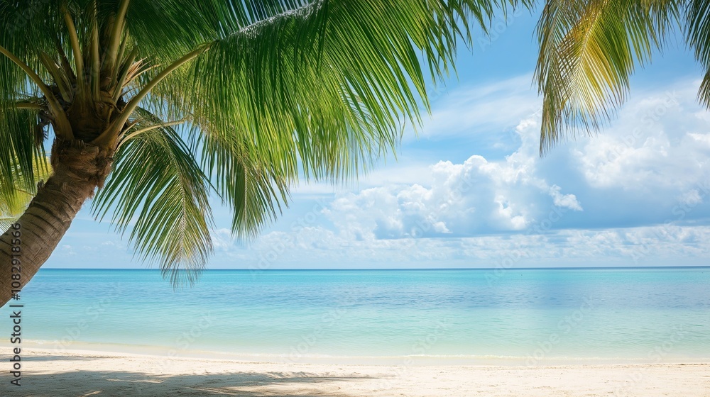 Freedom tropical beach background. Beautiful palm tree over white sand beach. Freedom tropical beach background. Beautiful palm tree over white sand beach.