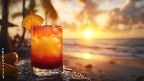 mexican tequila sunrise cocktail