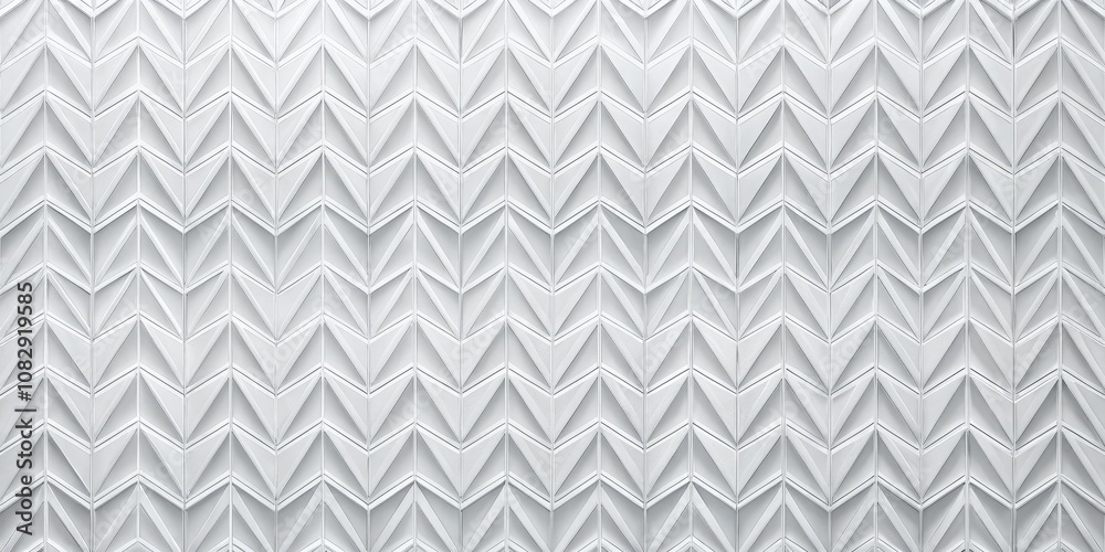 Fototapeta premium Abstract Geometric White Triangle Pattern, Wall Texture, Minimalism, Architecture, Design , Pattern , Abstract