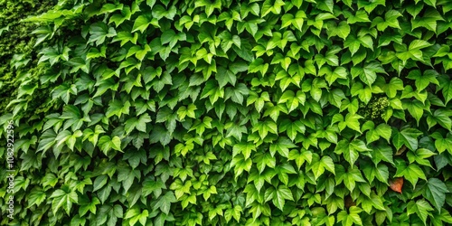 Closeup of Green Vine Leaves with Natural Texture, Nature, Background