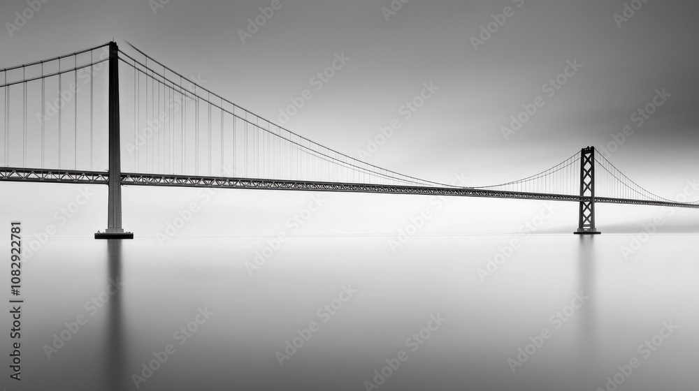 Obraz premium Foggy View of Iconic San Francisco Bridge