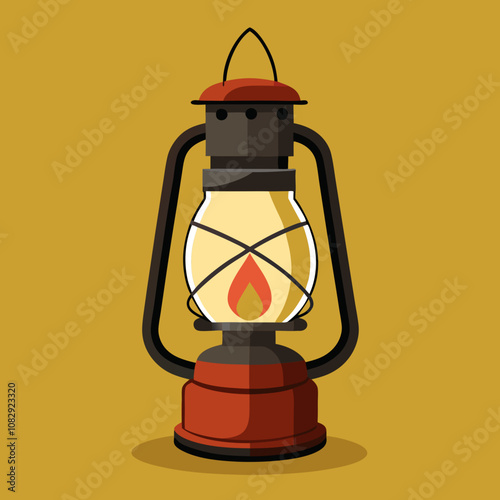 old oil lamp isolated