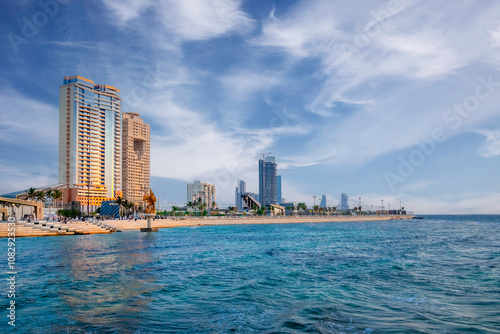 Wallpaper Mural Jeddah Saudi Arabia Corniche Beach Seaview skyline landscape Torontodigital.ca
