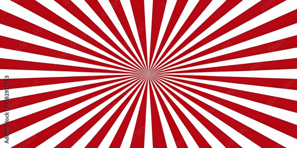 Fototapeta premium Red and White Radiating Stripes Abstract Background, abstract, background