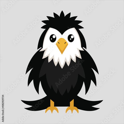 cute eagle silhouette vector illustration photo