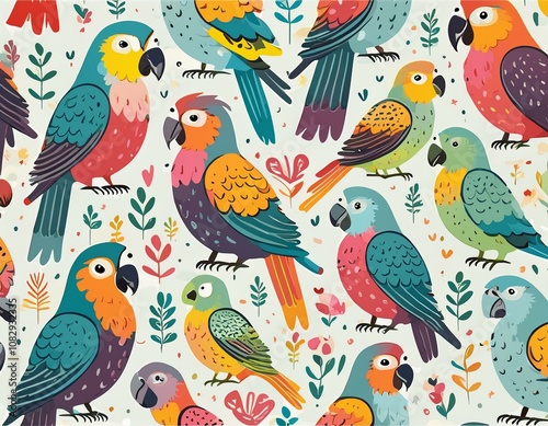 colorful parrot wallpaper background
