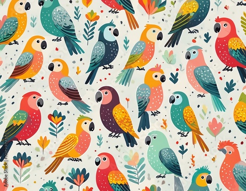 colorful parrot wallpaper background