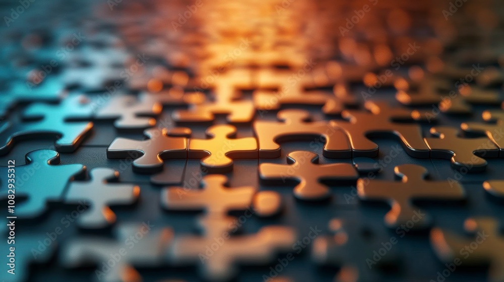 Tools of Teamwork in Puzzle Pieces Arrangement Tools of Teamwork in Puzzle Pieces Arrangement