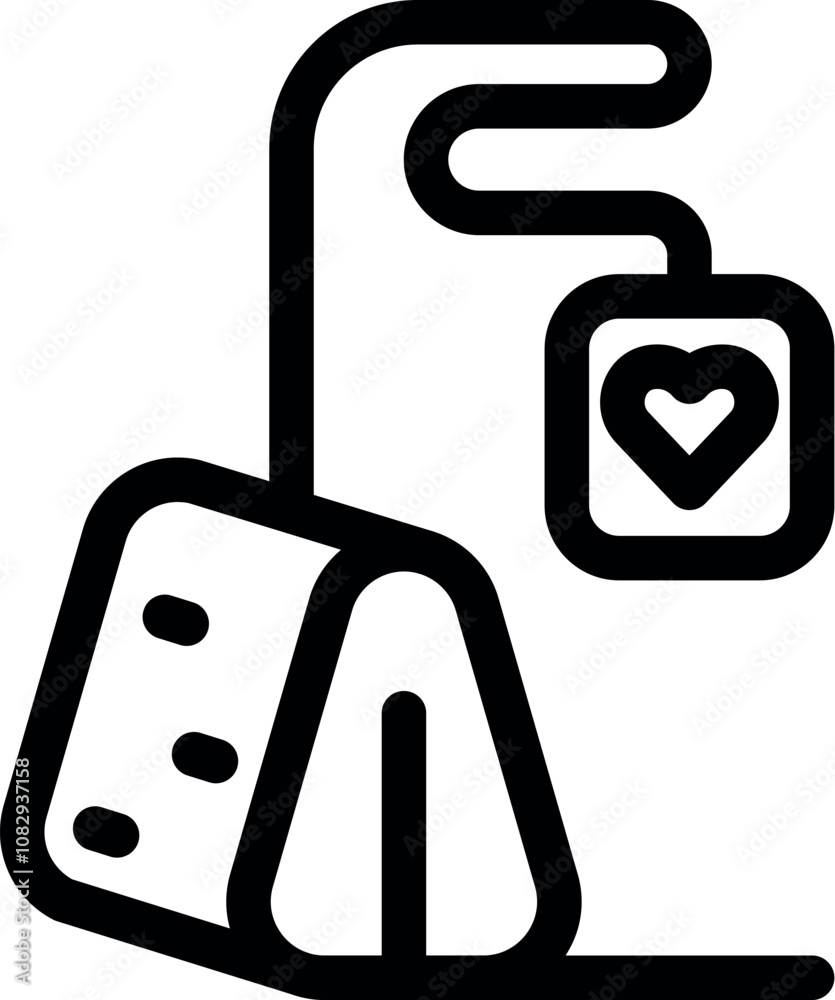 Obraz premium Blood pressure device connected to a heart rate monitor, promoting cardiovascular health awareness