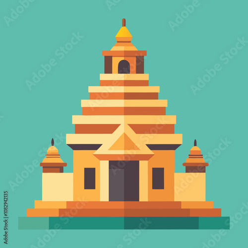 vector illustration of temple