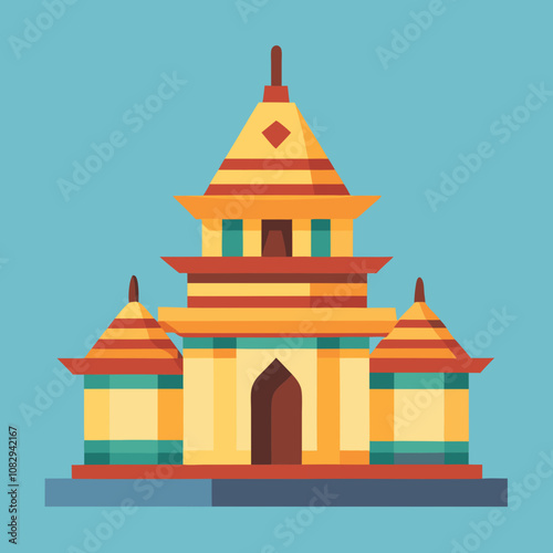illustration of a temple