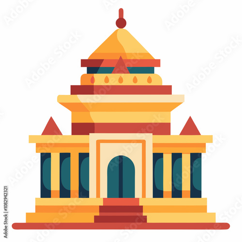 vector illustration of temple