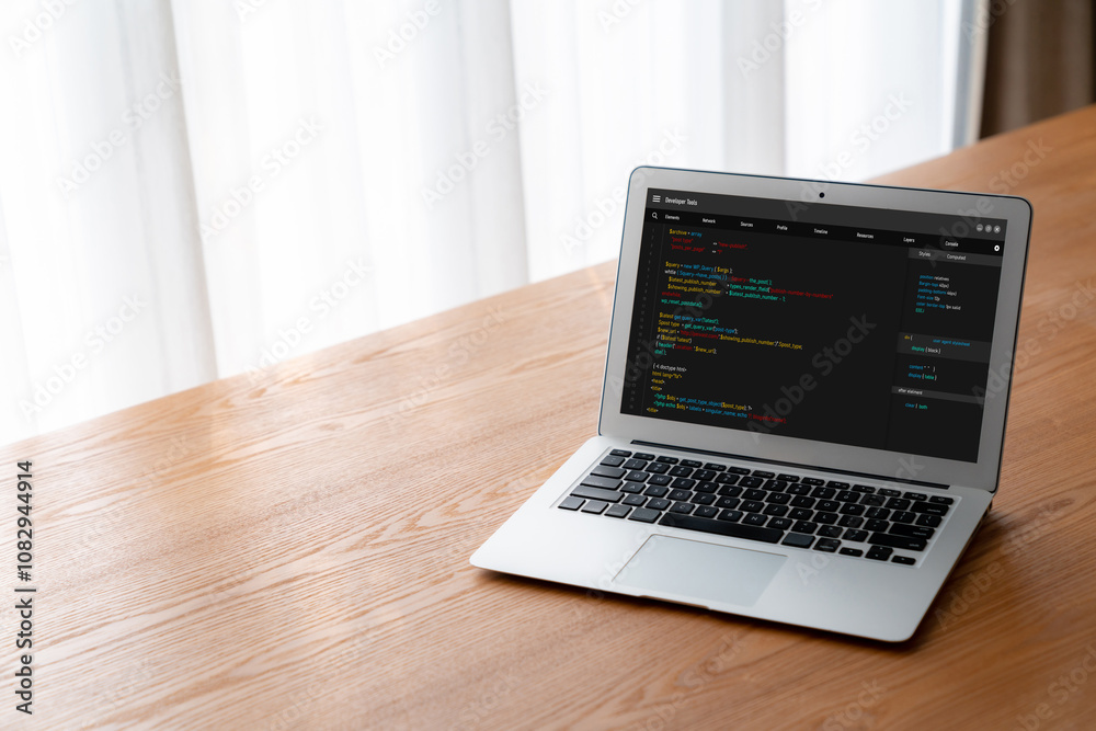 Software development programming on computer screen for modish application and program coding Software development programming on computer screen for modish application and program coding