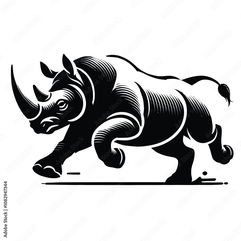 Fototapeta premium Rhinoceros Charge