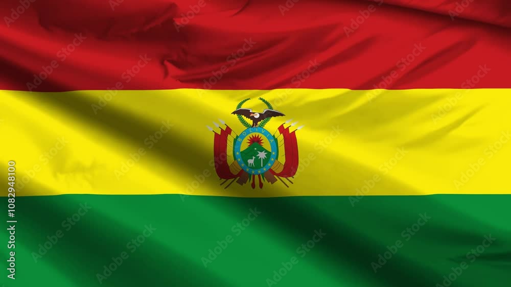 bolivia flag moved by the wind