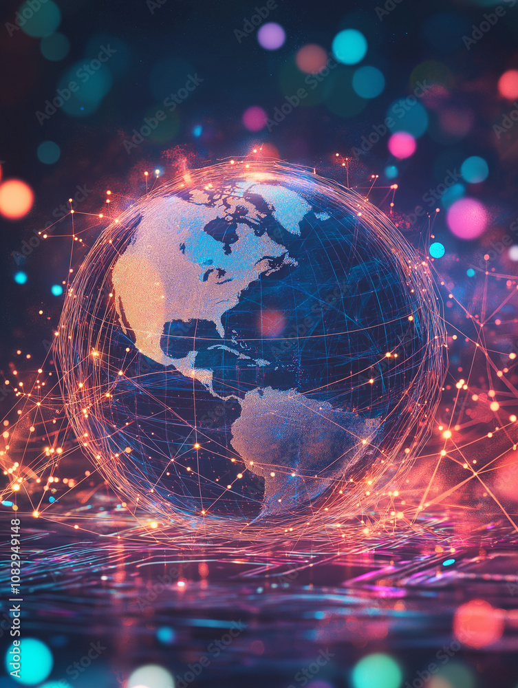 Globale Vernetzung in digitaler Darstellung
Globale Vernetzung in digitaler Darstellung