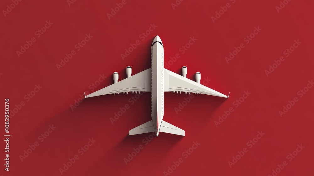 Airplane icon in flat style for travel and transport visuals. Airplane icon in flat style for travel and transport visuals.