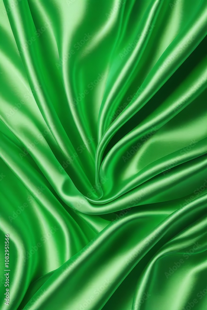 Smooth elegant green silk or satin luxury cloth texture can use as abstract background. Luxurious background design