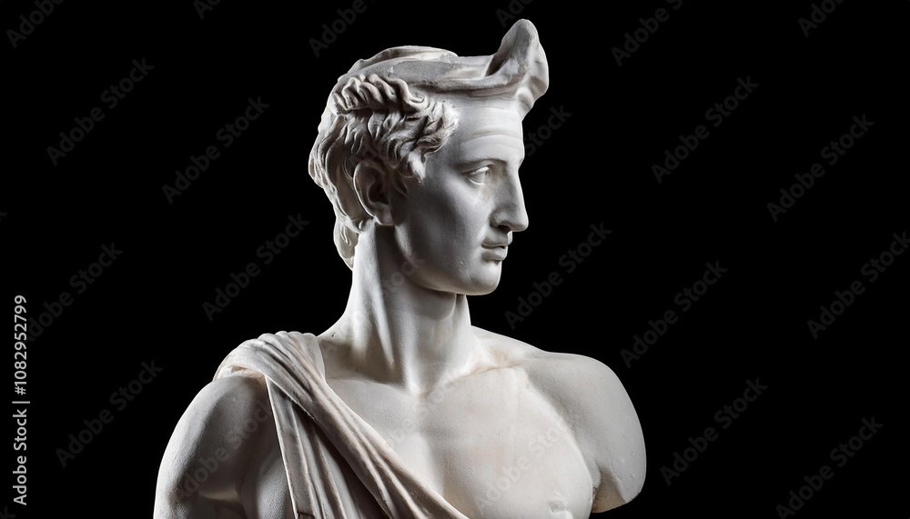 Statue of the person on a black background Statue of the person on a black background