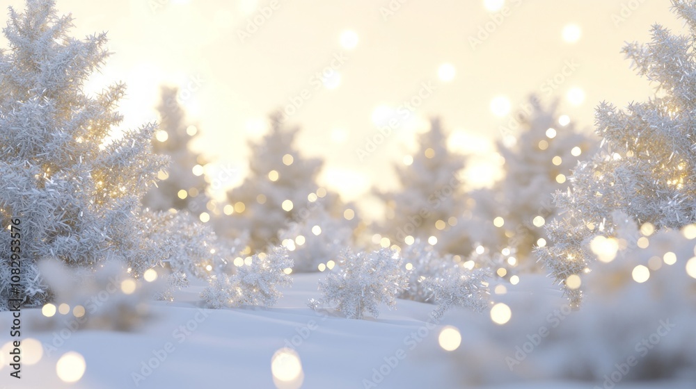 Winter Wonderland: 3D Render of Frosty Trees with Holiday Bokeh Lights - Ultra-Detailed Digital Artwork Winter Wonderland: 3D Render of Frosty Trees with Holiday Bokeh Lights - Ultra-Detailed Digital Artwork