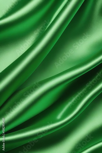 Smooth elegant green silk or satin luxury cloth texture can use as abstract background. Luxurious background design