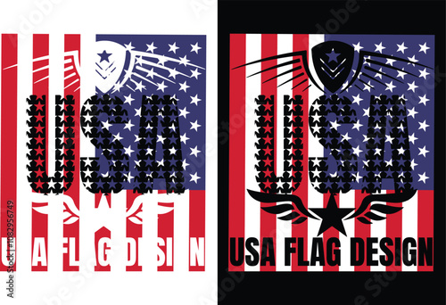 USA flag design USA t shirt design and graphics design