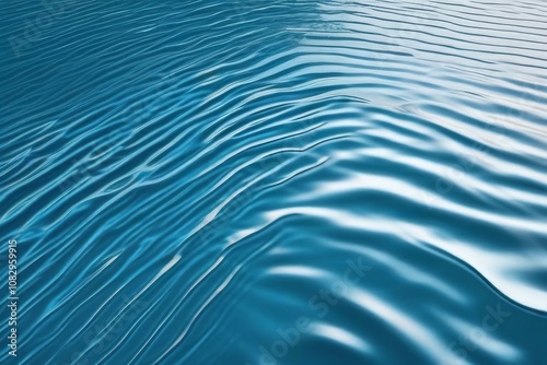Abstract background of blue soda with ripples. Shining blue water ripple background