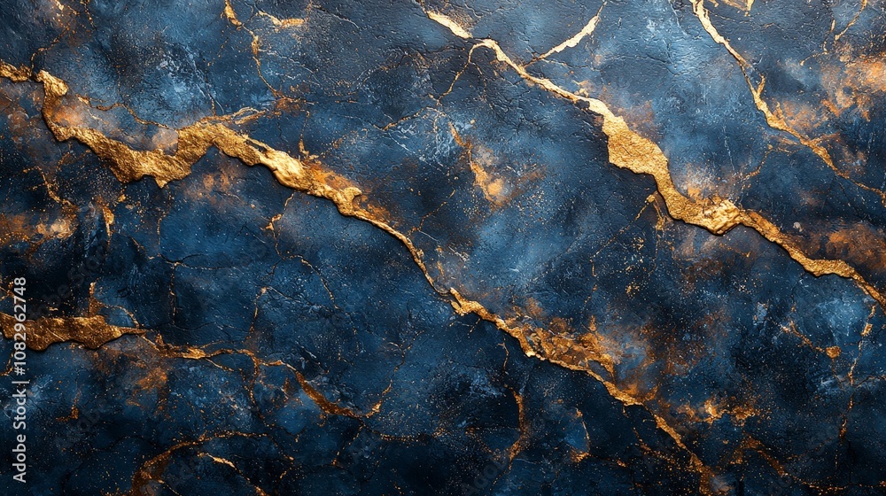 Abstract blue and gold marble texture suitable for backgrounds or design projects. Abstract blue and gold marble texture suitable for backgrounds or design projects.