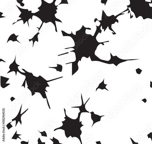 Distressed background in black and white texture with dark spots, scratches and lines. Abstract vector illustration