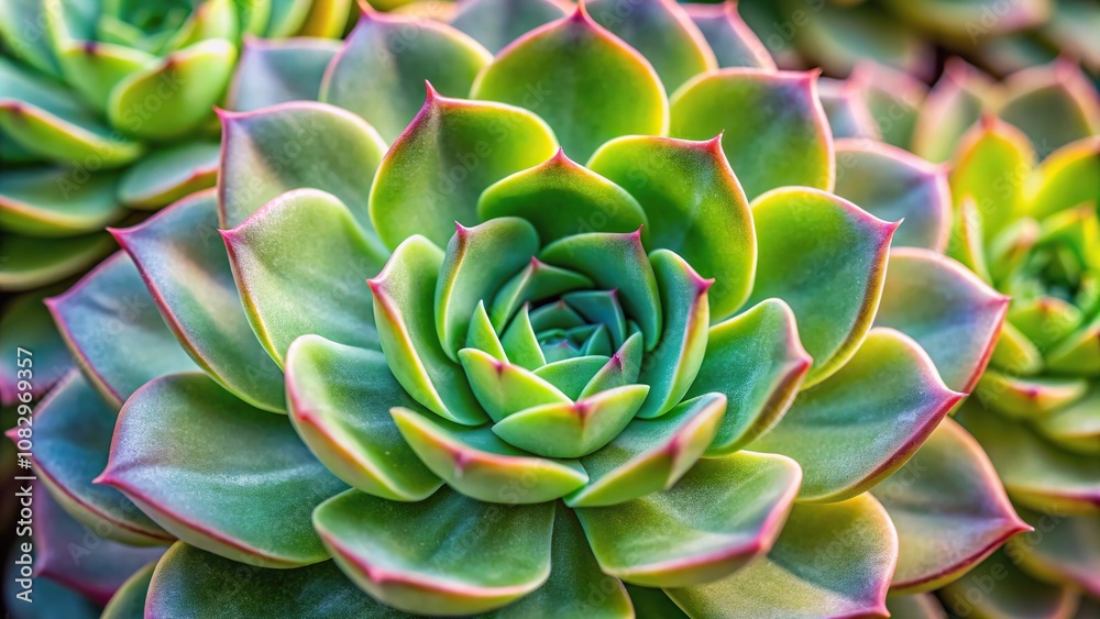 Fototapeta premium Close-up of intricate details on a succulent plant's leaves and stems, macro photography, plant life, succulents