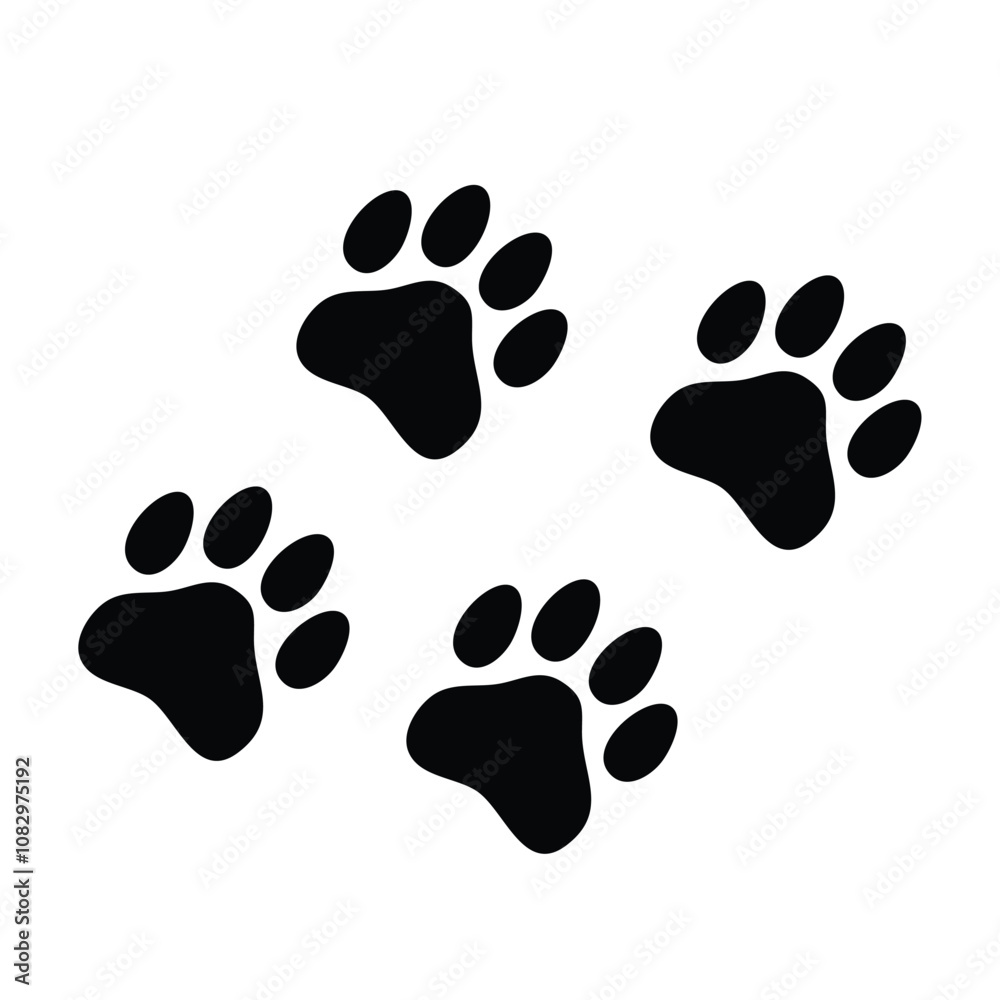a dog paw footprint vector object a dog paw footprint vector object